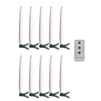 Clip-On White Taper Candles