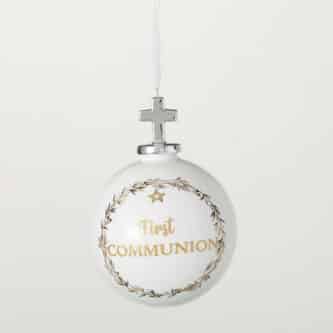 First Communion Ball Personalized Ornament