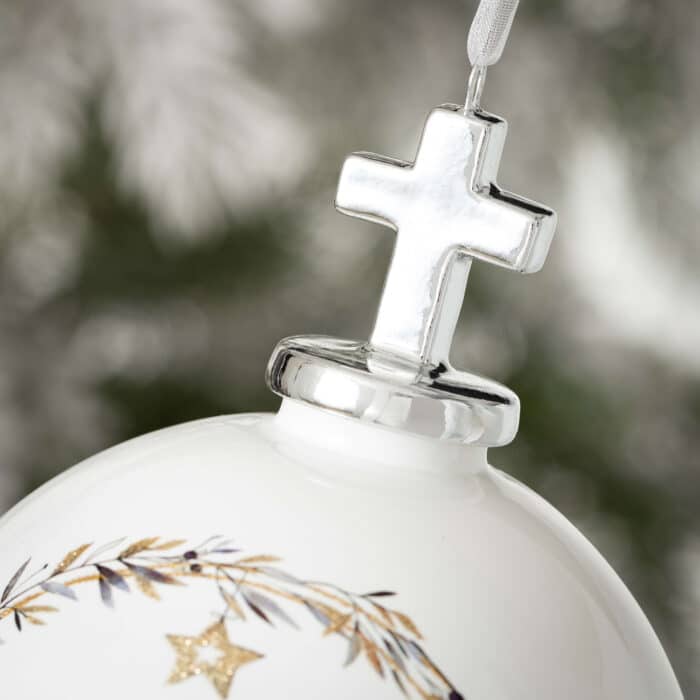 First Communion Ball Personalized Ornament Close Up