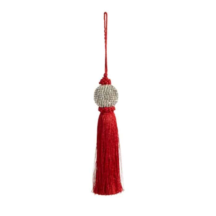 Glittering Red Tassel Ornament