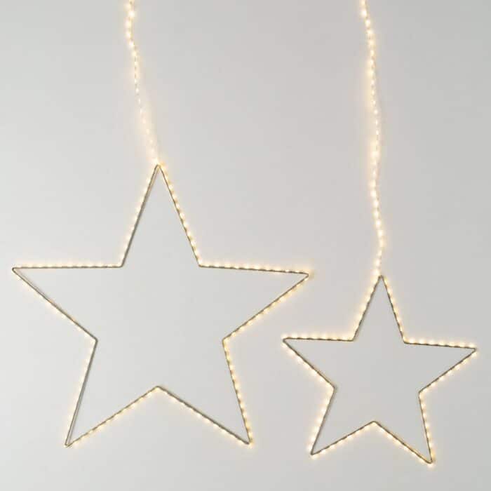 Hanging Star Light Set of Two Plain