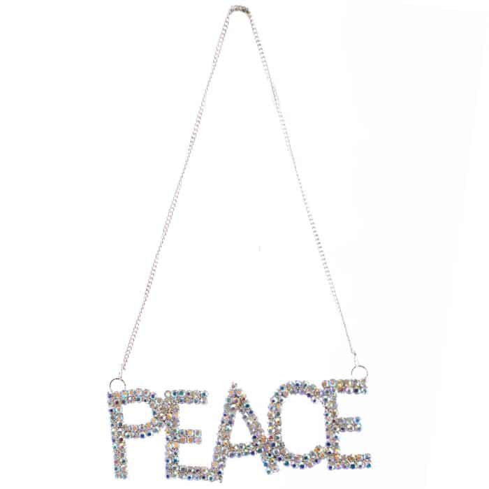 Peace Colorful Crystal Ornament