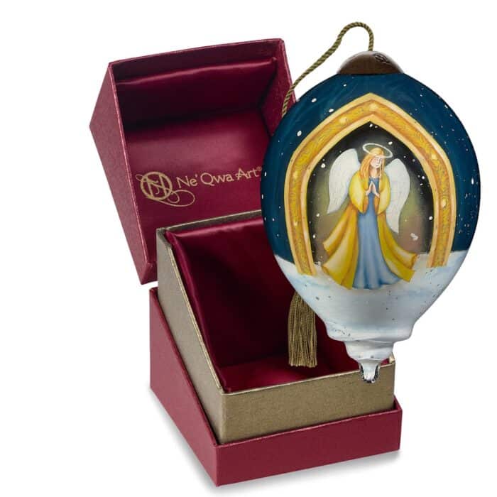 Peace on Earth Golden Angel Neqwa Art® Ornament Box