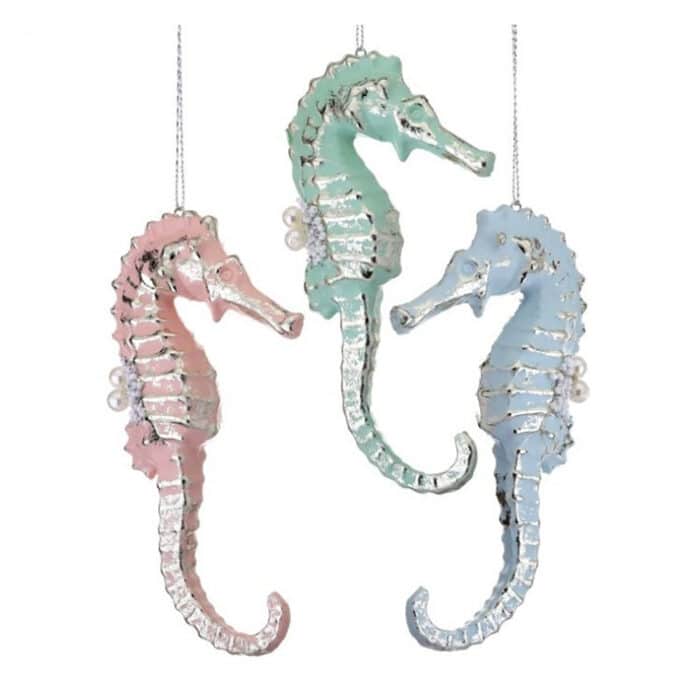 Pearl Beaded Seahorse Ornaments