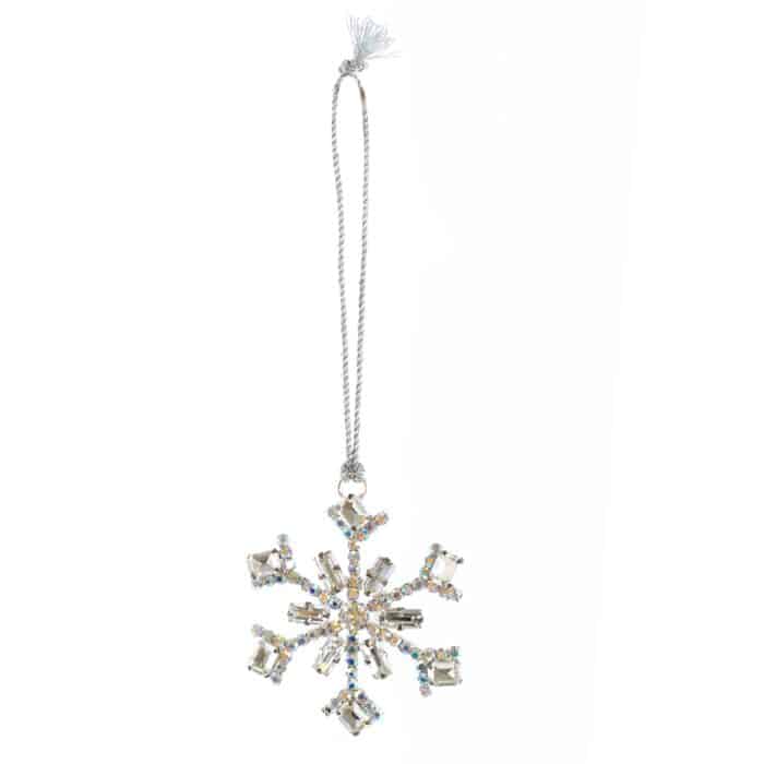 Rainbow Crystal Snowflake Ornament