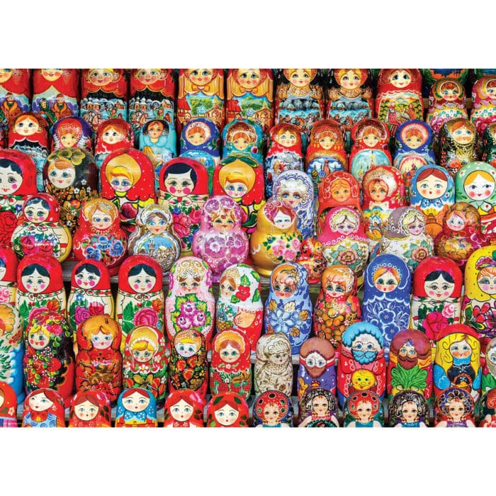 Russian Matryoshka Dolls Puzzle 1000 Pieces Close Up