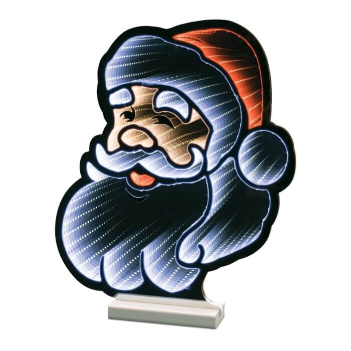 Santa Face Infinity Light Lit Decor Plain