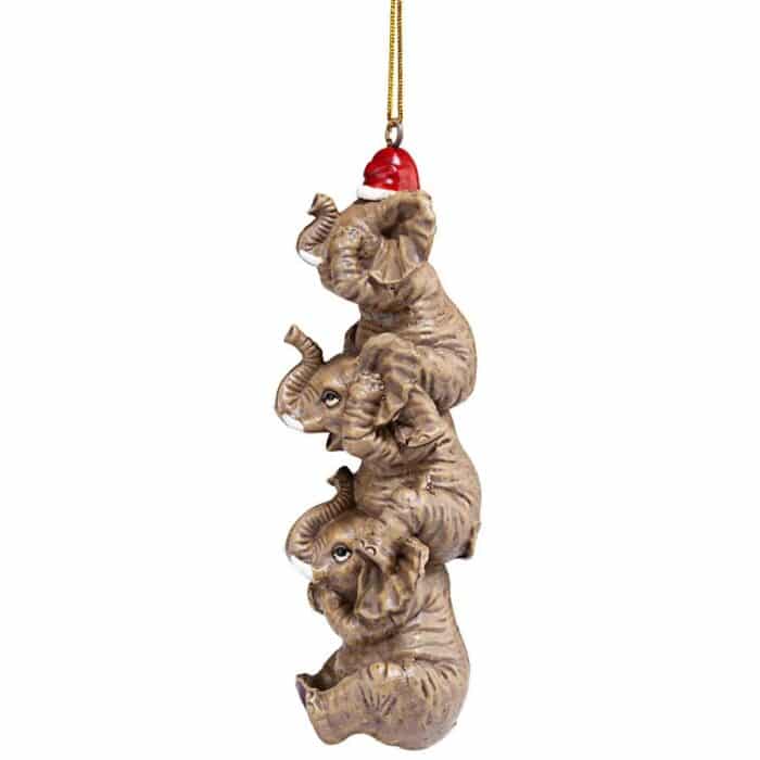 See Speak Hear No Evil Elephant Ornament Side