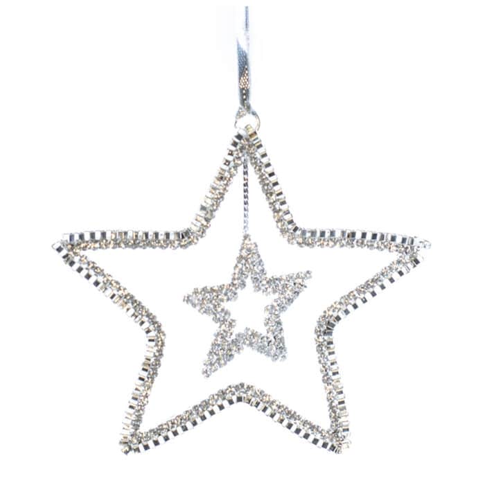 Star in Star Crystal Ornament