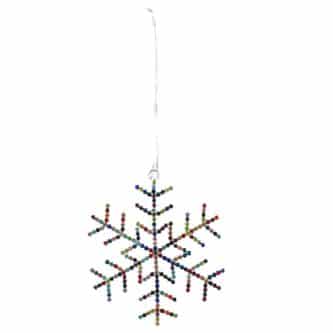 Thin Snowflake Rainbow Crystal Ornament