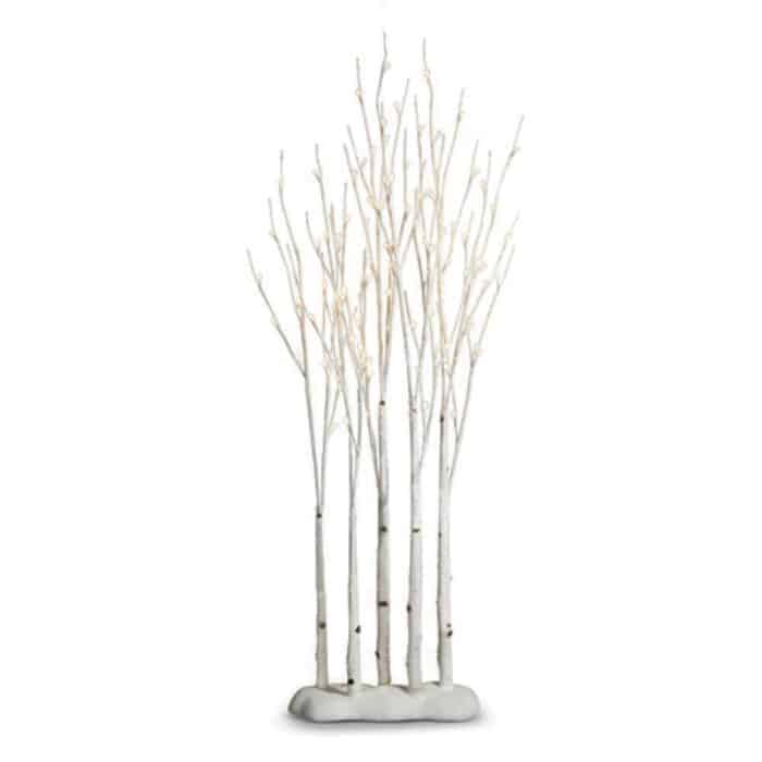 White Birch Grove Lighted 4 Trees