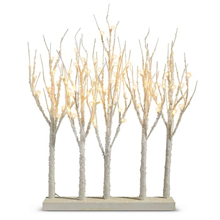 White Iced Birch Grove Lighted 25 Trees