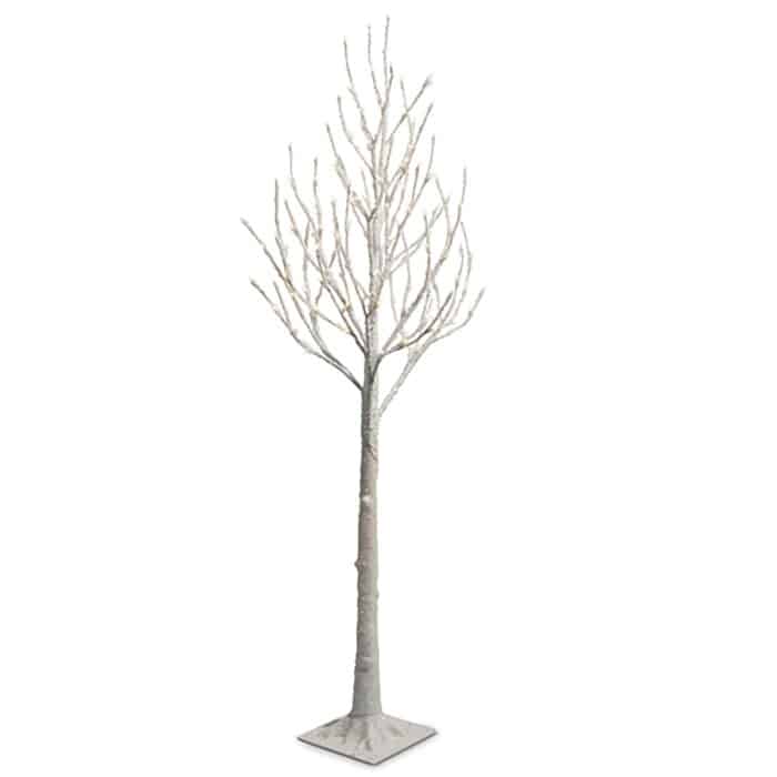 White Iced Birch Lighted 55 Tree