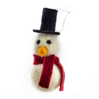 Woolen Rustic Snowman Ornament