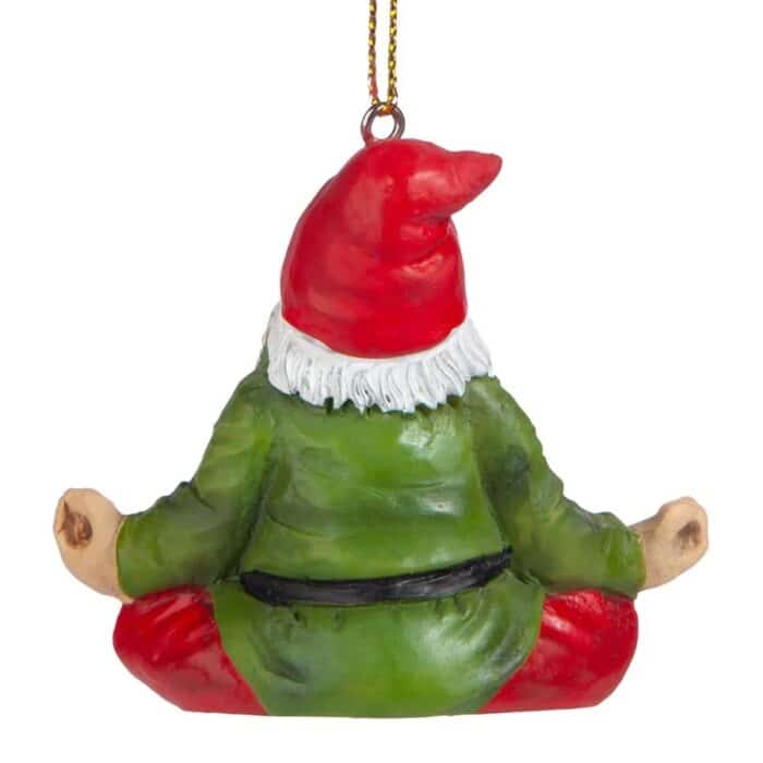 Zen Gnome Cardinal Ornament Back