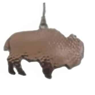 Buffalo Hammered Metal Ornament