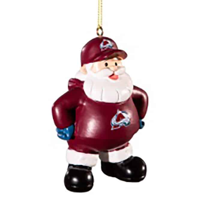 Colorado Avalanche Coach Santa Ornament