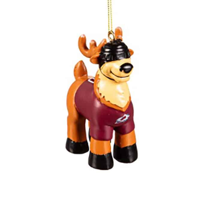 Colorado Avalanche Reindeer Player Ornament Close Up