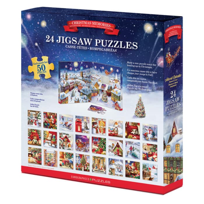 Count Down Advent Calendar Christmas Memories Puzzles Back