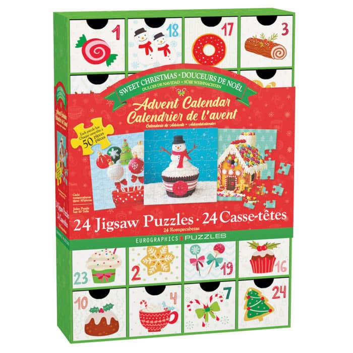 Count Down Advent Calendar Sweet Christmas Puzzles Box