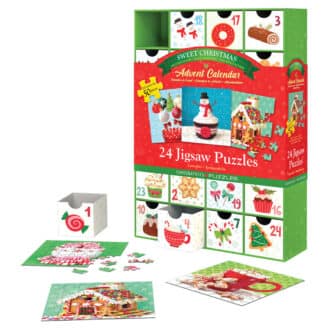 Count Down Advent Calendar Sweet Christmas Puzzles Open