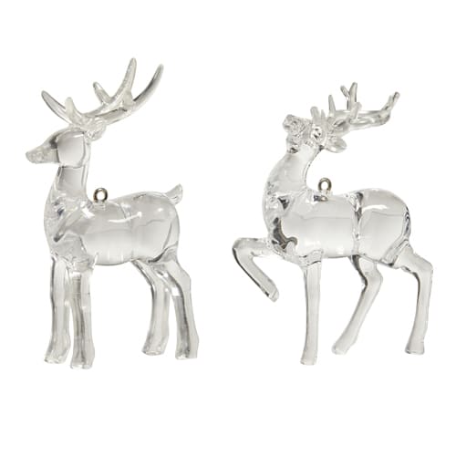 Crystal Look Deer Ornaments