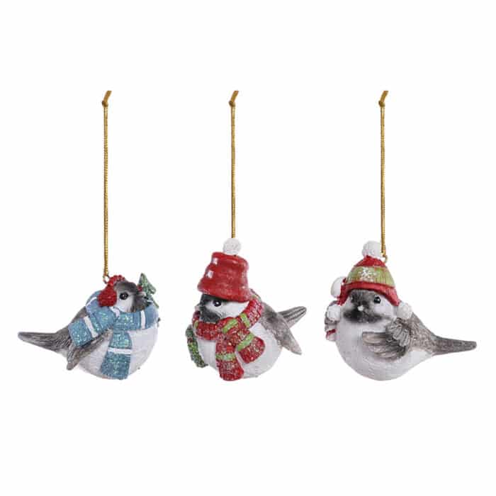 Festive Winter Bird Ornaments