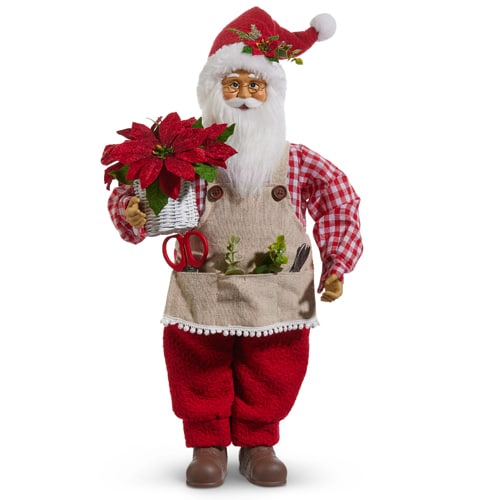 Gingham Gardening Santa