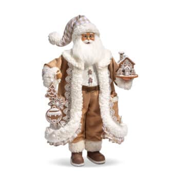 Gingham Gingerbread Santa