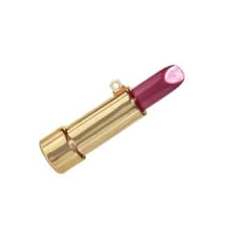 Gold Case Pink Lipstick Ornament