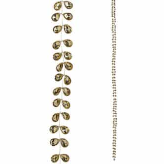 Gold Teardrop Jeweled Garland