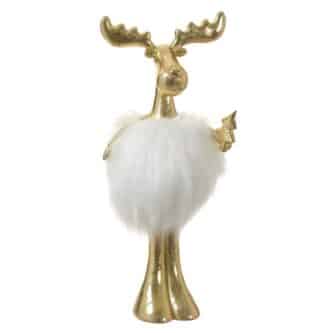 Golden Reindeer Fluff Figurine