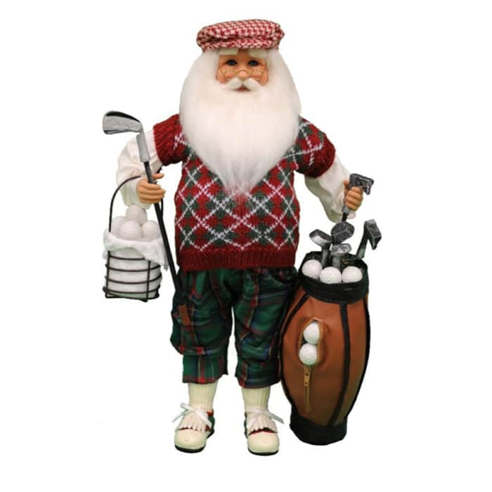 Santa Golf Figurine