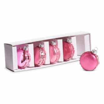 Macaron Shades Of Pink Ornament Set