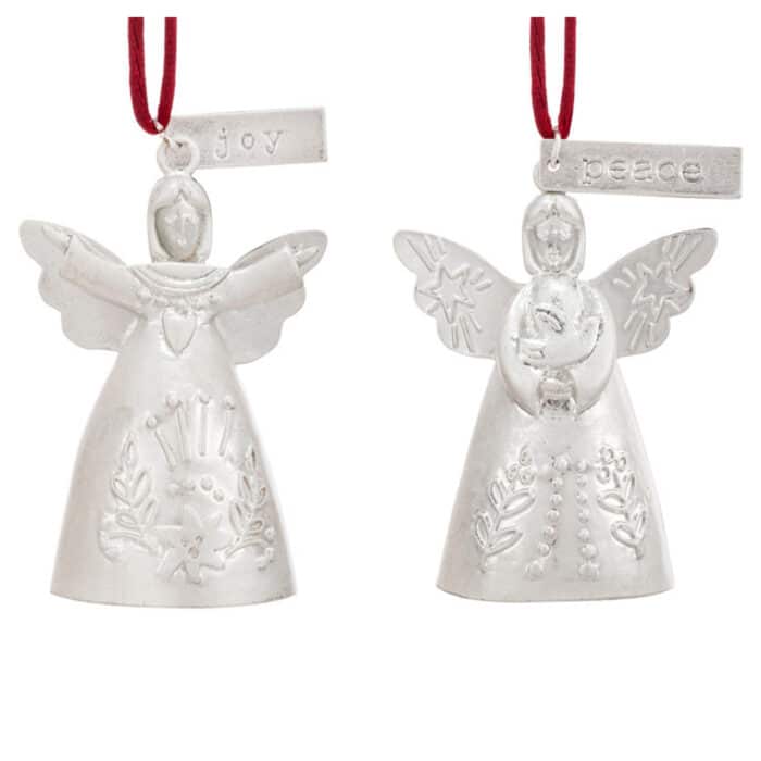 Mini Bell Angel Ornament Joy or Peace