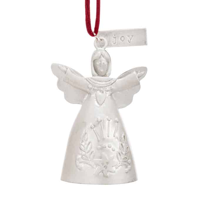 Mini Bell Angel Ornament Joy or Peace Joy