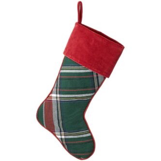 Plaid Velvet Cuff Stocking