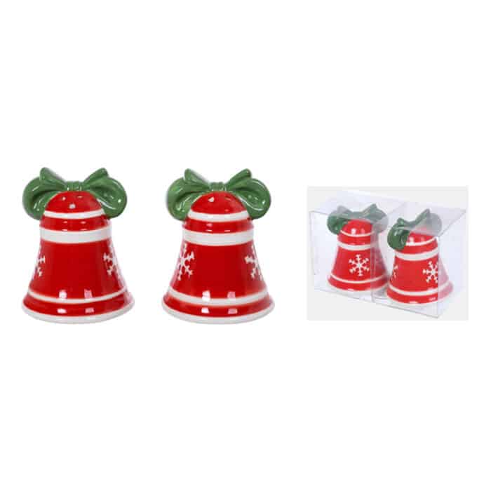 Red Bell Salt Pepper Shakers