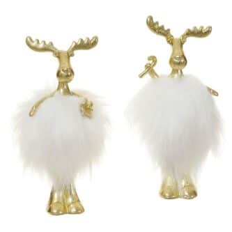 Reindeer Golden Fluff Figurines