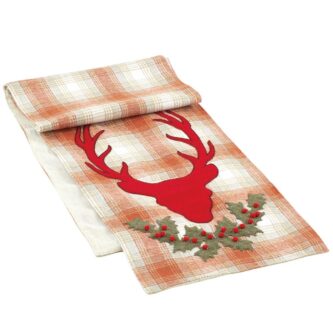 Reindeer Holly Table Runner