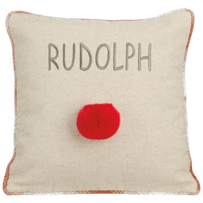 Rudolph Pom Pom Pillow