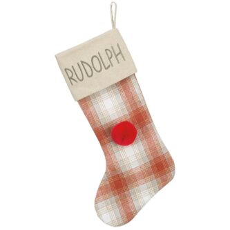 Rudolph Pom Pom Stocking