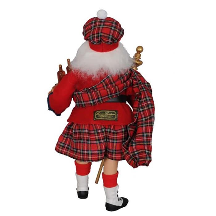 Scottish Santa Figurine Back