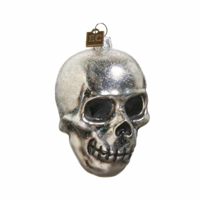 Skully the Silver Skull Ornament