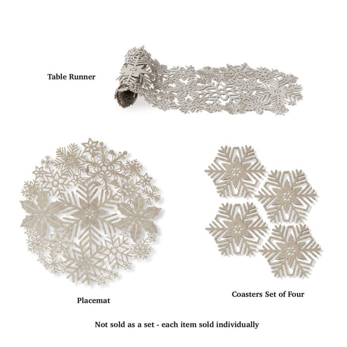 Snowflake Runner Placemats Coasters 2