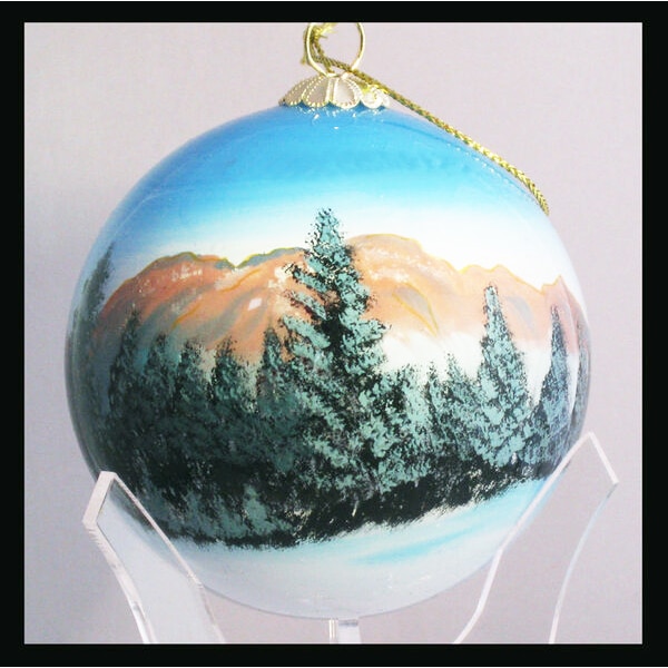 Snowy Mountains Colorado Ornament 2