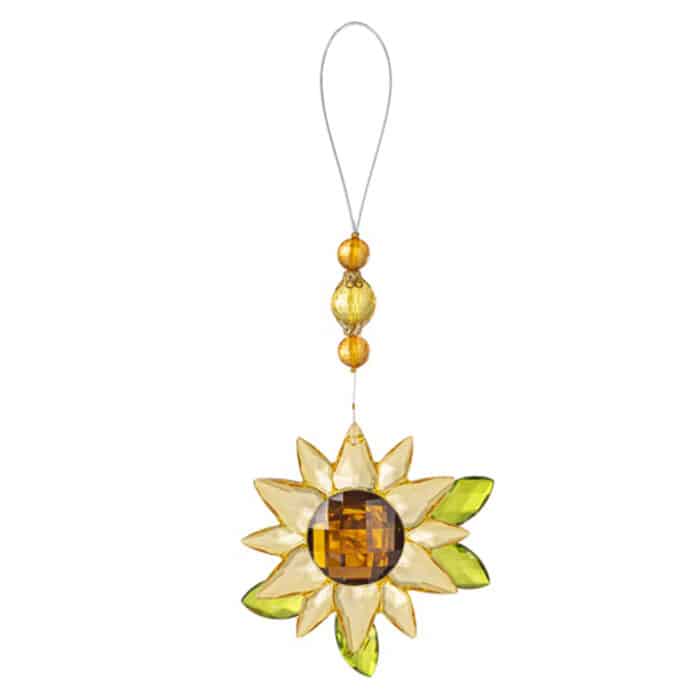 Sunflower with Beaded Hanger Ornament