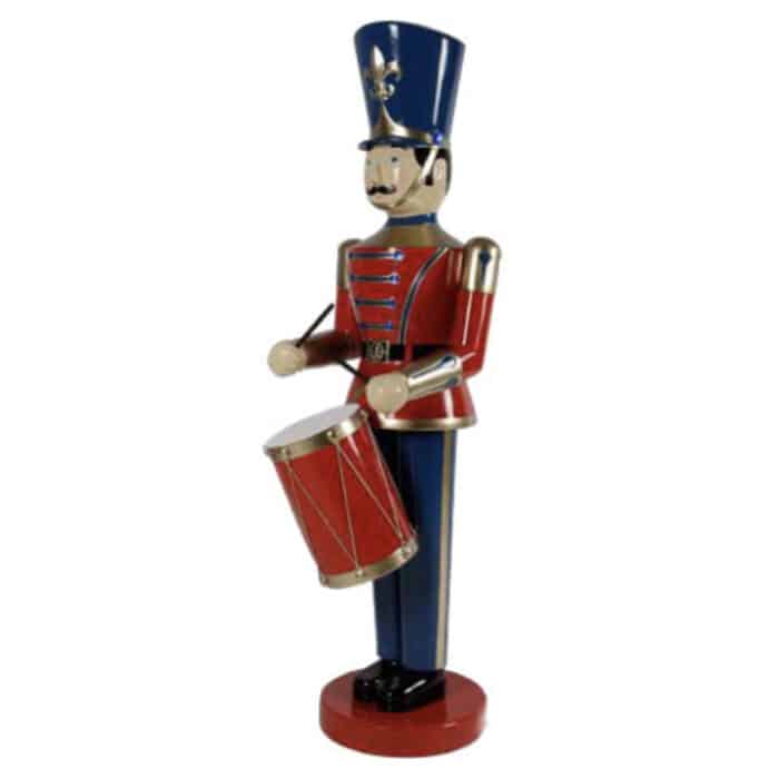 Toy Soldiers with Drums Tall Yard Decor Red