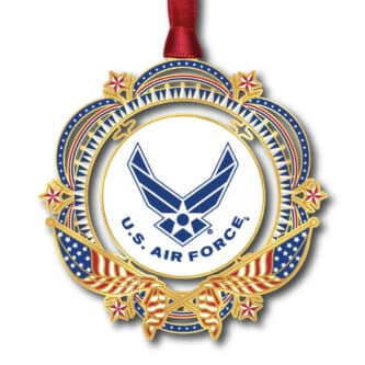 US Air Force Seal With Flag Ornament