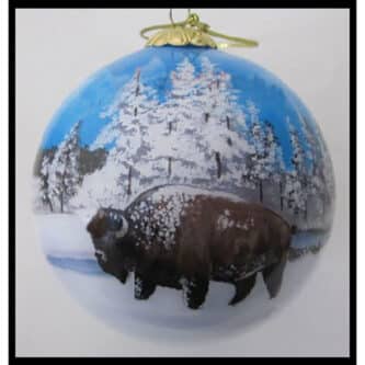 Winter Buffalo Colorado Ornament